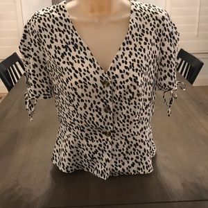 Topshop leopard blouse NWT 4